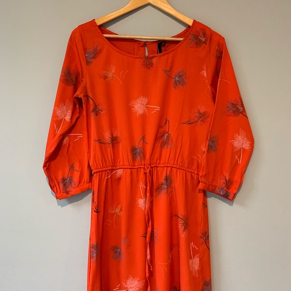 Long sleeve red dress - Picture 6 of 7